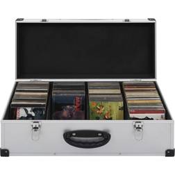 vidaXL Case for 80 CDs Aluminium Box