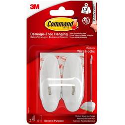 Command mellemstore trådkroge 2-pack