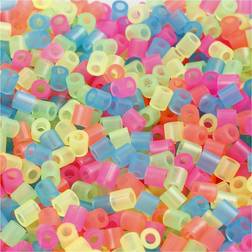 Nabbi Fuse Beads, size 5x5 mm, hole size 2,5 mm, medium, neon colours, 1100 asstd. 1 pack