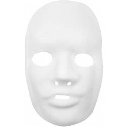 Hvid maske Højde 24 cm Bredde 15,5 cm 12 stk