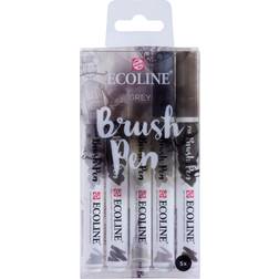 Royal Talens Ecoline Grey Brush 5 Pen Set