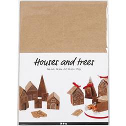 Creativ Company Die cut houses and trees, H: 5,7-10 cm cm, 1 set