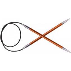 Knitpro 80 cm x 2,75 mm Aluminio Zing Fijo Circular para Tejer Naranja