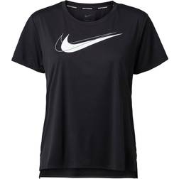 Nike Dri-FIT Swoosh Run Running Top Women - Black/White