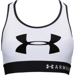 Under Armour Mid Keyhole Graphic Bra - Womens White