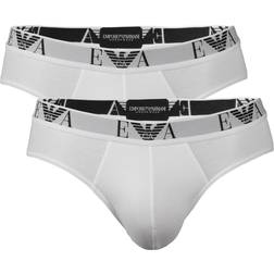 Emporio Armani Stretch Cotton Briefs 2-pack - White