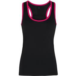 Tridri Panelled Fitness Vest Women - Black/Hot Pink