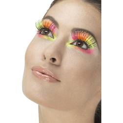 Smiffys 80s Party Eyelashes Multi-Coloured