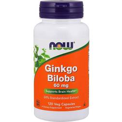 NOW Foods Ginkgo Biloba, 60mg 120 vcaps