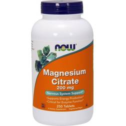 Now Foods Magnesium Citrate 200 mg 250 tabletter 250 st