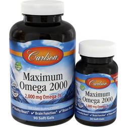 Carlson Maximum Omega 2000 Natrual Lemon 120 Softgels