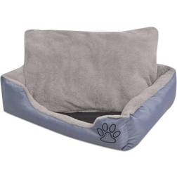 vidaXL Cuccia Per Cani Con Cuscino Imbottito Taglia S Grigio MXL 82276