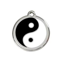 Red Dingo Enamel Tag Ying & Yang Small