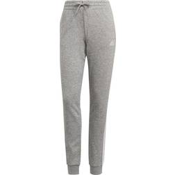 Adidas Essentials Slim Tapered Cuffed Pant - Grey Heather/White Female