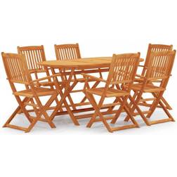 vidaXL 3087155 Patio Dining Set, 1 Table incl. 6 Chairs