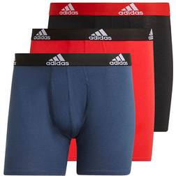 Adidas Logo Boxer Briefs 3-pack - Black/Crew Navy/Scarlet