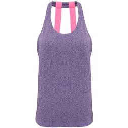 Tridri Double Strap Back Vest Women - Purple Melange