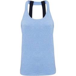 Tridri Double Strap Back Vest Women - Cornflower Melange