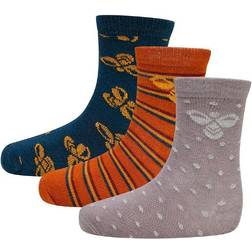 Hummel Alfie Sock 3-pack - Blue Coral (214178-7058)