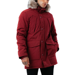 Hype Luxe Longline Parka Jacket - Burgundy