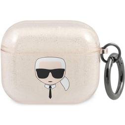 Karl Lagerfeld Glitter Karl's Head Case for Airpods 3