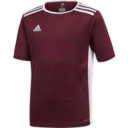 Adidas Entrada 18 Short Sleeve Jersey Kids - Maroon/White