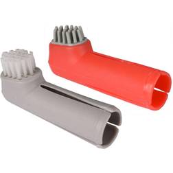 Flamingo Fingertandborste Set Dentes 2pcs