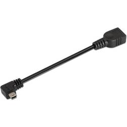 Aisens USB A-USB Mini B Angled M-F 0.2m