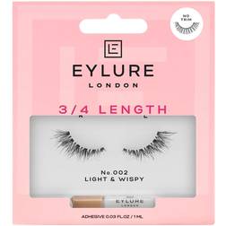 Eylure Cils 3/4 Fluttery Light 002, Noir One Size