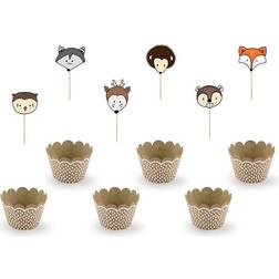 PartyDeco Woodland Cupcake Wrappers