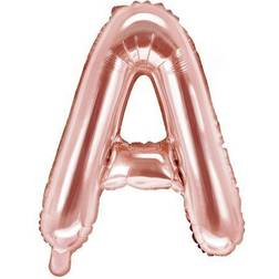 PartyDeco Bogstav Ballon Rosegold A 35 cm