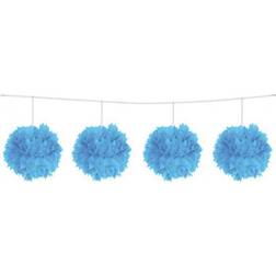 Folat Pom Poms Garland Light Blue