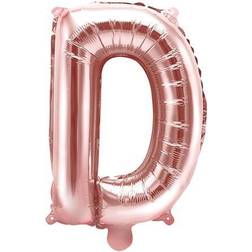 PartyDeco Folie ballong BOKSTAVER Rosaguld, 35 cm D