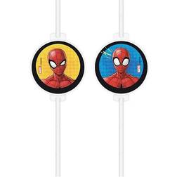 Spiderman Papperssugrör (4-pack)