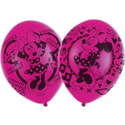 Amscan 6 Latex balloner Minnie Mouse 27,5 cm