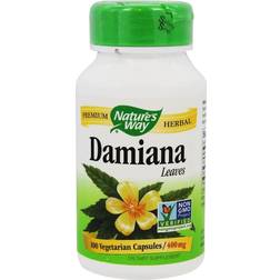 Nature's Way Damiana Leaves 400 mg. 100 Vegetarian Capsules