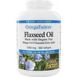 Natural Factors OmegaFactors Flaxseed Oil 1000 mg 360 Softgels