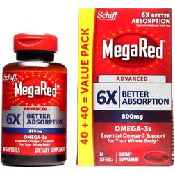 Schiff MegaRed Advanced 6X Absorption 800 mg 80 Softgels