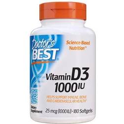 Doctor's Best Vitamin D3, 1000 IU 180 softgels