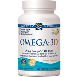 Nordic Naturals Omega-3D Lemon 1000 mg 60 Softgels 60 stk