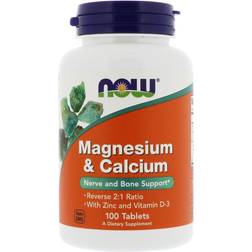 Now Foods Magnesium & Calcium 100 Tablets