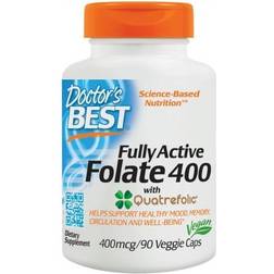 Doctor's Best Fully Active Folate 400 with Quatrefolic 400mcg 90 stk