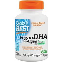 Doctor's Best Vegan DHA from Algae 60 veggie softgels