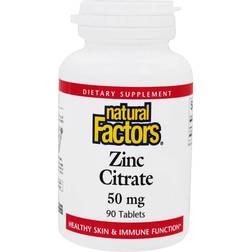 Natural Factors Zinc Citrate 50 mg 90 Tablets