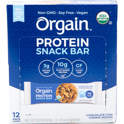 Orgain Orgain Organic Protein Bar Chocolate Chip Cookie Dough 12 Bars