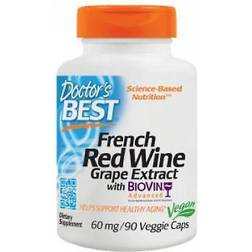 Doctor's Best French Red Wine Grape Extract 60 mg 90 Vegetarian Capsules