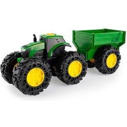 Tomy John Deere Kids 736 47353 EA John Deere Lights & Sounds Tractor with Wagon, red