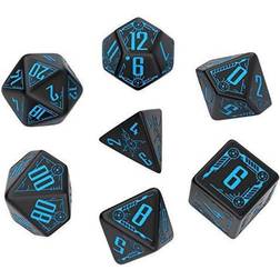 Q Workshop Dice Terningesæt 7 terninger Galactic Black with Blue