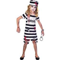 Amscan 9902662 Girls Escaped Convict Zombie Girl Halloween Fancy Dress Costume Age 7-8 Years