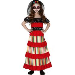 Vegaoo Day of the Dead pige kjole Miranda Large 10-12